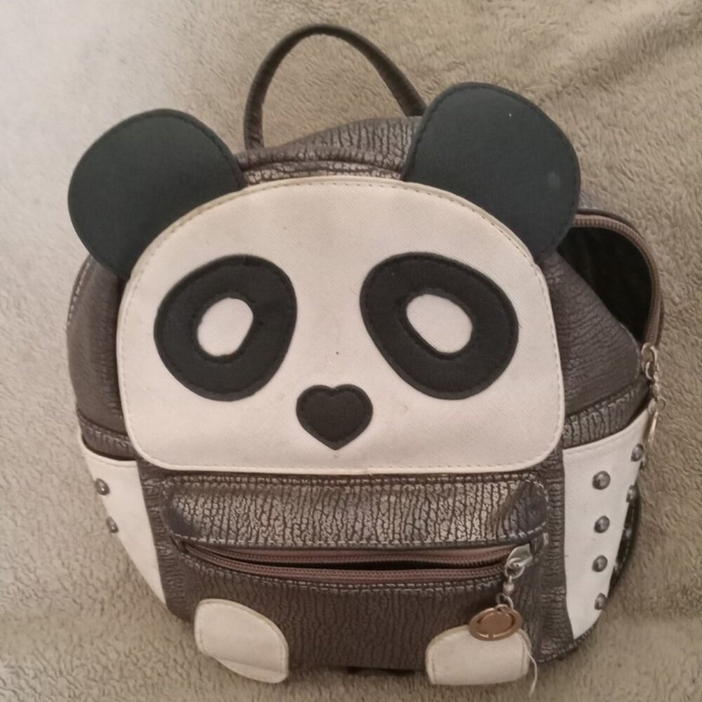 Kingseven PU Rivet Mini Panda Backpack Schoolbag RARE (**NEW, NO TAGS**)